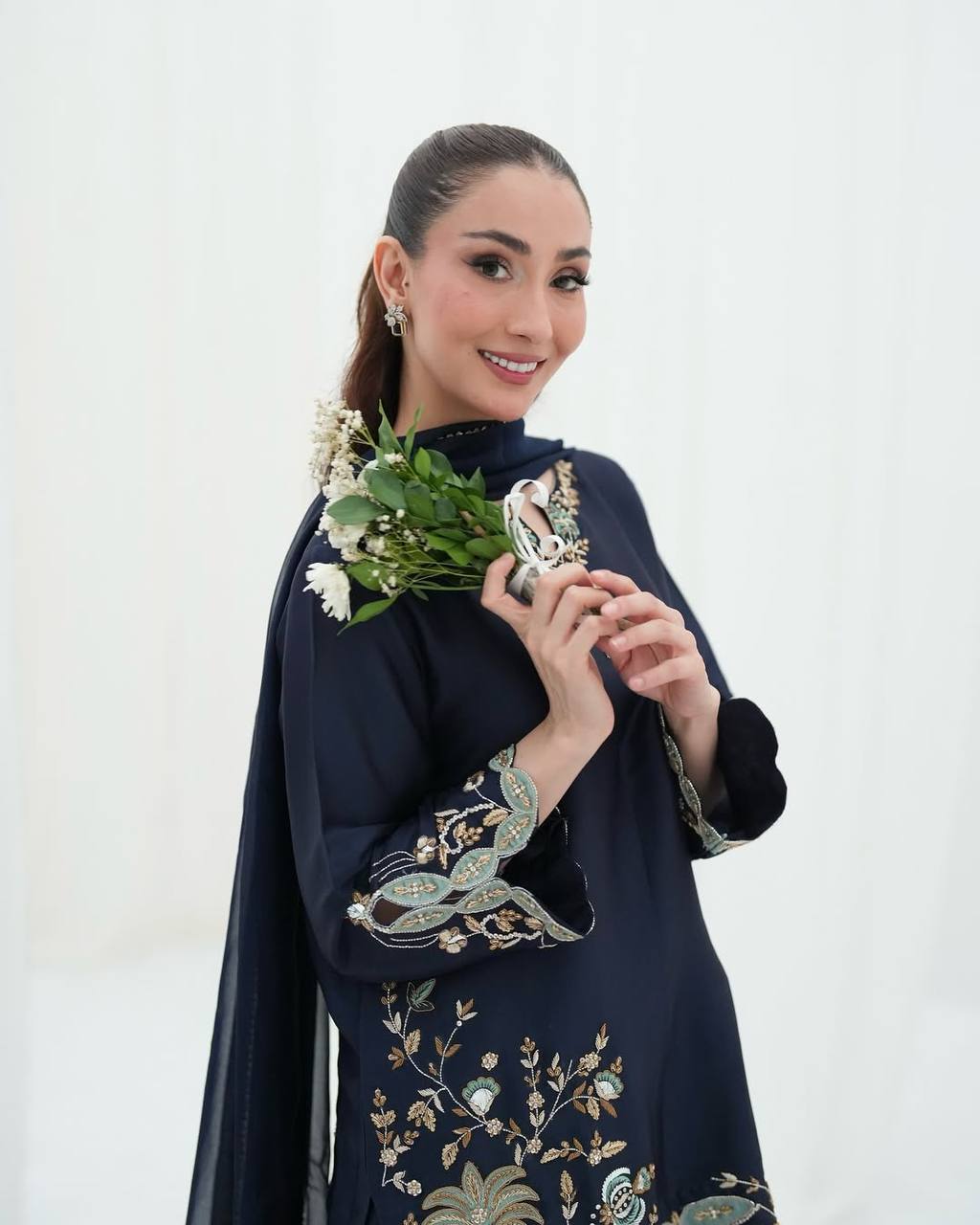 Modern Noir Sapphire Trimmed Couture